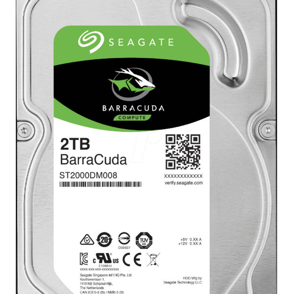 Ormocnet Seagate 2TB 3.5-inch Barracuda 7200RPM SATA 6GBs (ST2000DM008) 256MB