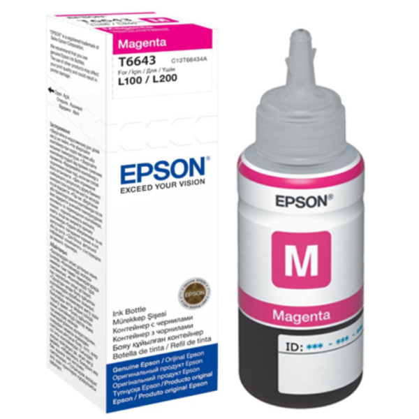 EPSON T6643 MAGENTA INK BOTTLE