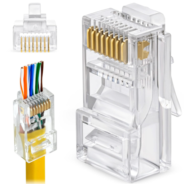 RJ45 CONNECTOR PASS THROUGH CAT6