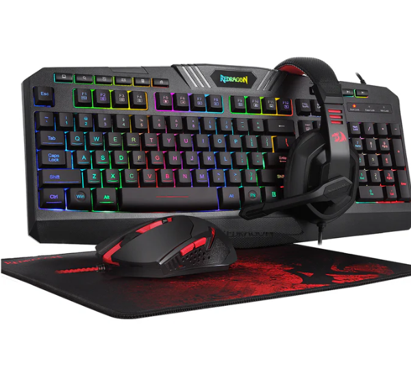 REDRAGON S101-BA-2 WIRED GAMING KEYBOARD, MOUSE, HEADSET, MOUSEPAD COMBO SET (4 IN 1)
